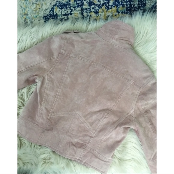 NWOT Leather Suede Moto Jacket - Picture 7 of 8